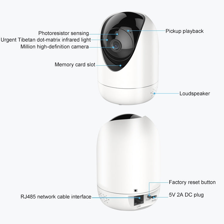 YT47 HD Wireless Indoor Network Shaking Head Camera, Support Motion Detection & Infrared Night Vision & Micro SD Card, AU Plug, YT47 YT47 HD Wireless Indoor Network Shaking Head Camera, Support Motion Detection & Infrared Night Vision & Micro SD Card, AU Plug, YT47